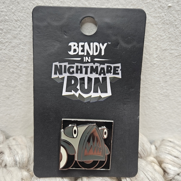 Bendy and the Ink Machine 2 Enamel Pins and 2 Stickers Lot BATIM Collectible - Picture 4 of 6